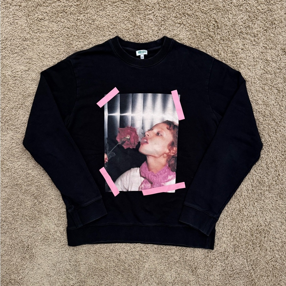 KENZO Kenzo X Antonio Lopez Collaboration Black Sweatshirt Pullover Medium